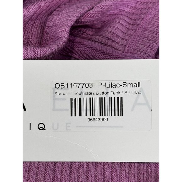 Summer Soulmates Button Tank Top S Lilac By Bella Ella Boutique - Picture 5 of 13